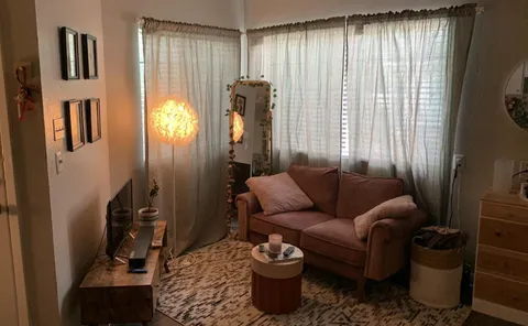 My little living area in my studio apartment ✨