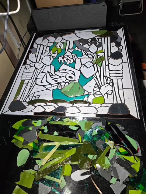 Silksong stained glass project is finally done after well over 80 hours of work