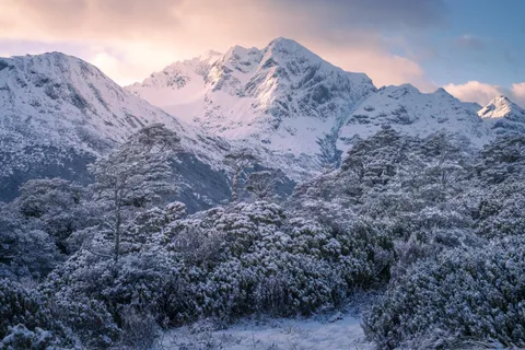 Winter wonderland. Fiordland New Zealand {OC} (1500x1000) 