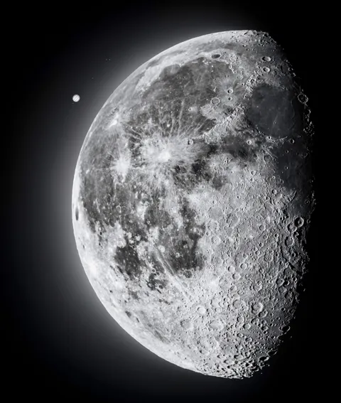 The Moon and Jupiter This Morning With My Telescope