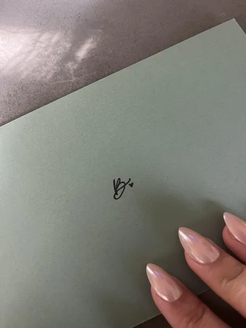 was writing a letter and felt good about this B