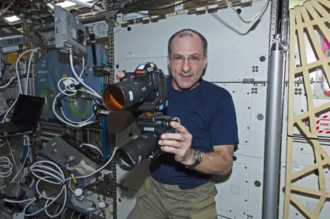 My conjoined camera setup for infrared photography from the International Space Station! More details in comments.