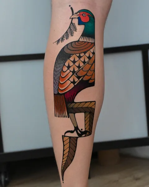 Pheasant by me, Max Murphy at Living Lore Tattoo in Ellicott City, MD