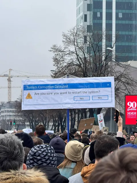 From the protests in Serbia
