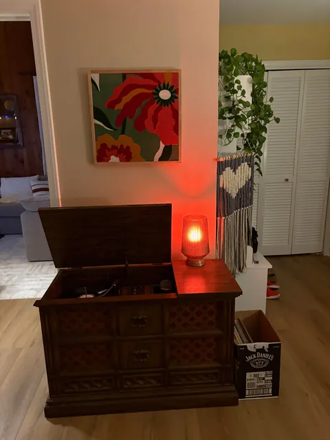 Our home ❤️ where cozy is the motto. 80% thrifted