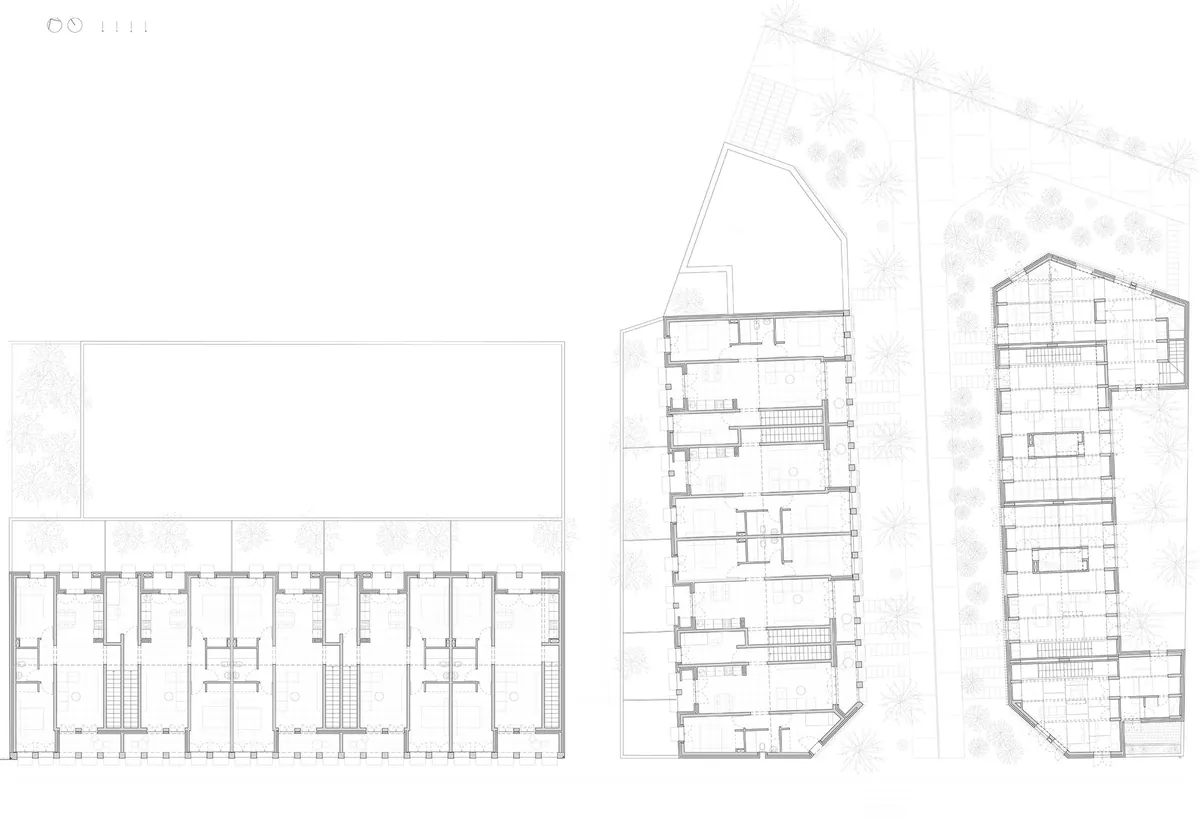 And now right across the street: 19 Social Housing Units in local Stone in Mallorca, Spain - 2023