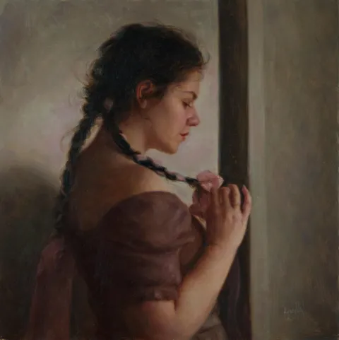 “When The Light Was Kinder”, Tina Figarelli, Oil on panel, 2025