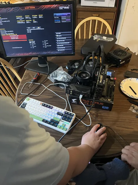 The 14 yo worked his ass off this summer to buy and build this on the kitchen table. I know nothing. I’m just really proud.