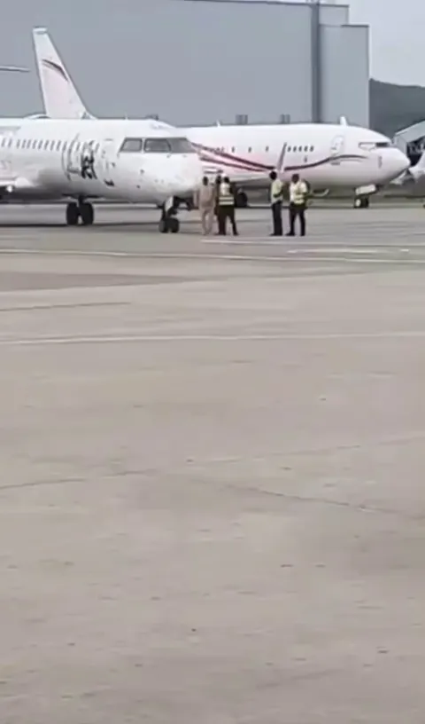 Pilot commences departure with zero regards to ground crew safety