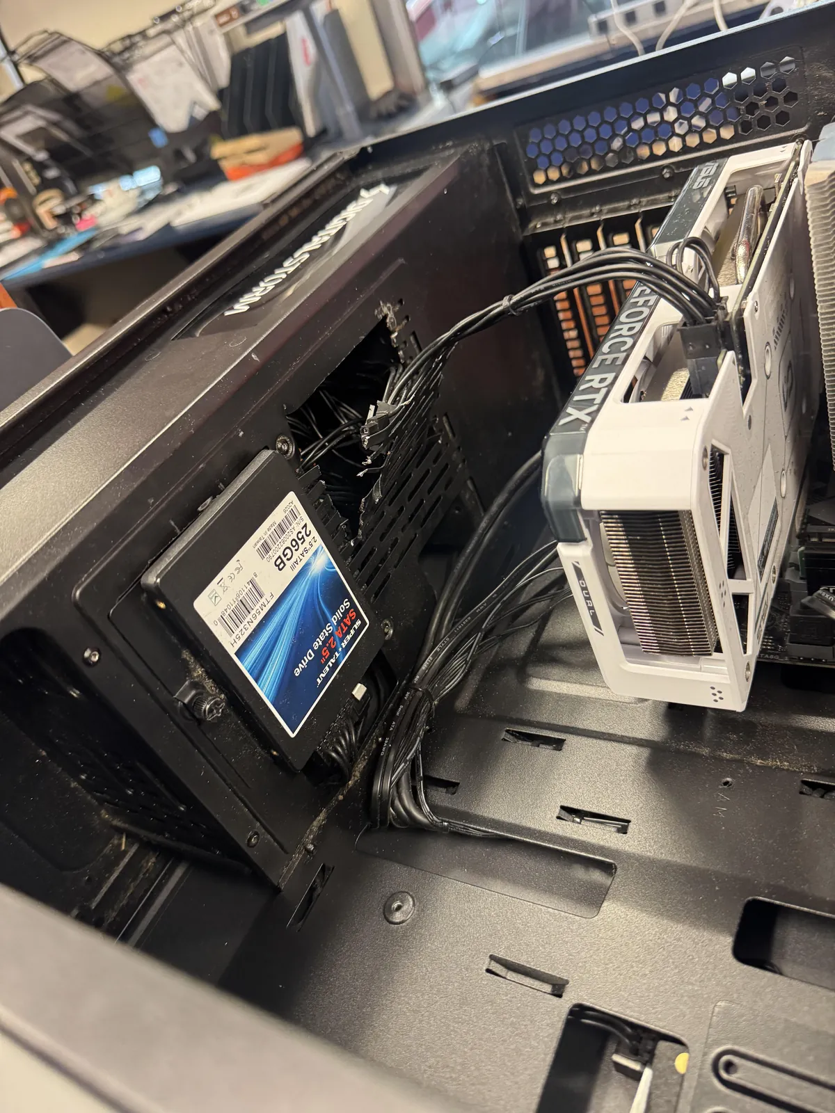 I own a tech repair business - and this monstrosity came in. I’m baffled