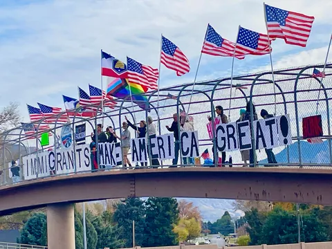 "Immigrants Make USA Great" Rally in Ogden, Utah - Nov. 15 [OC]