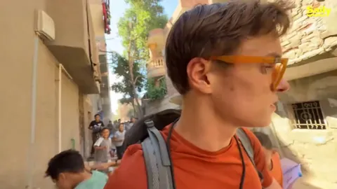 German streamer Benjamool pelted with rocks by kids in Cairo