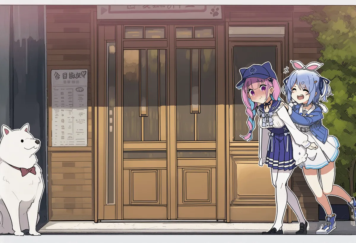 Pekora invites Aqua to the Doggy Spa (eme)