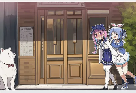 Pekora invites Aqua to the Doggy Spa (eme)