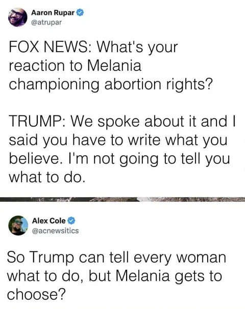 Typical far-right religious conservatism: "rules for thee but not for me"