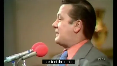 German comedian Jonny Buchardt tricking the audience in 1973