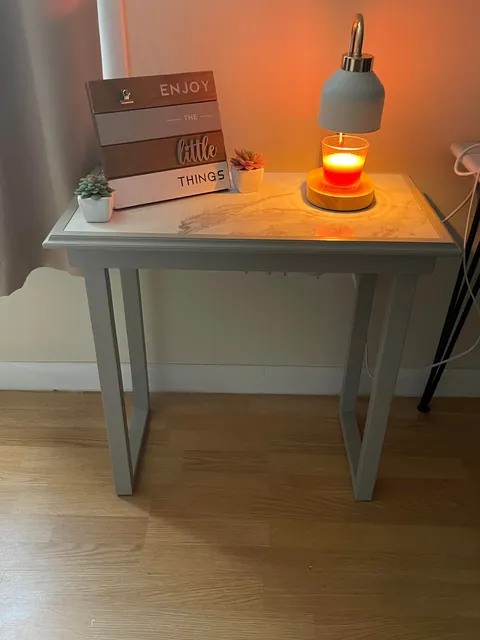 I made my self a night stand table with a tile from lowes and some scrap wood out pallets