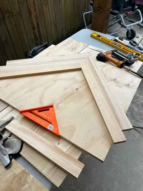 First real furniture building project. Wanted a cabinet/bar in this small space under our basement stairs. Pretty happy with the results!