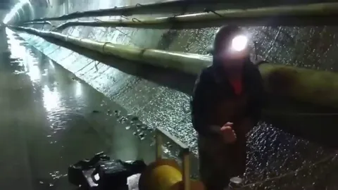 Shockwave caused by explosion in tunnel