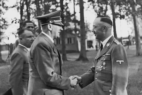 Hitler with Himmler the chicken manure salesman, appointed high government positions for his loyalty