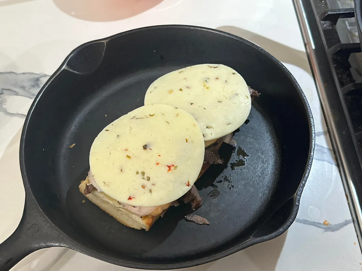 [homemade] steak and turkey sub