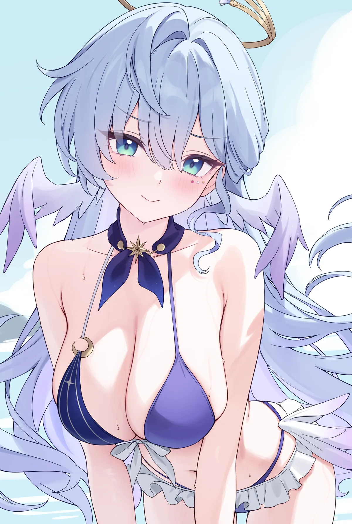 Swimsuit Robin's big boobs