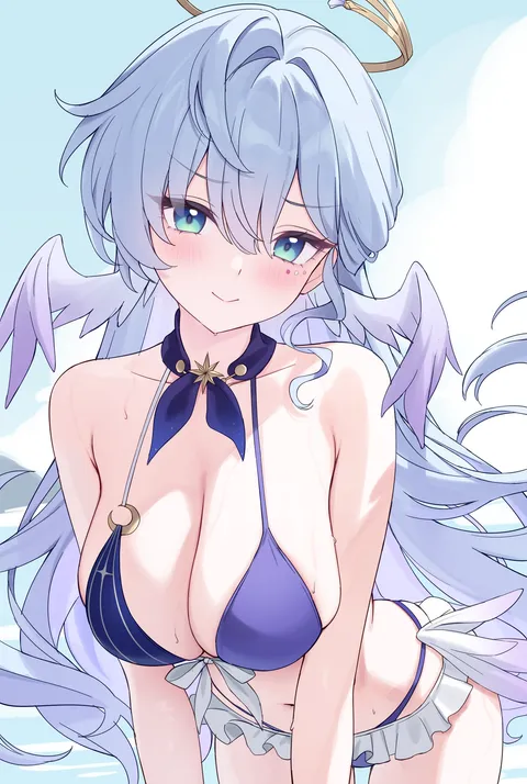 Swimsuit Robin's big boobs