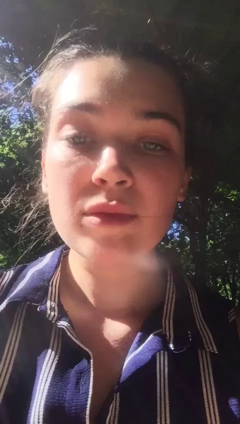 Kinky girl worries about getting caught [GIF]