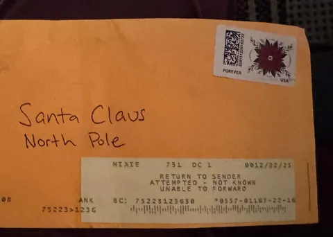 USPS Returned to Sender Our Daughter’s Santa Letter This Year
