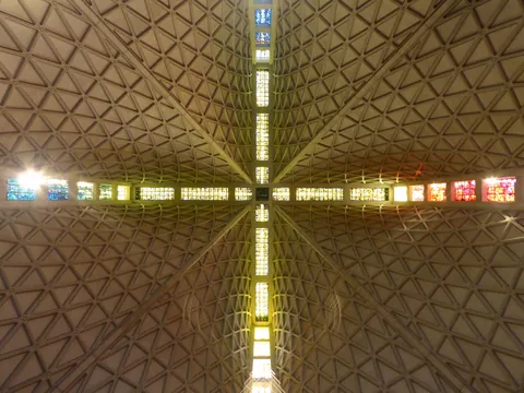Cathedral of Saint Mary of the Assumption in San Francisco, California (1965-1970) by Pietro Belluschi, with Pier Luigi Nervi