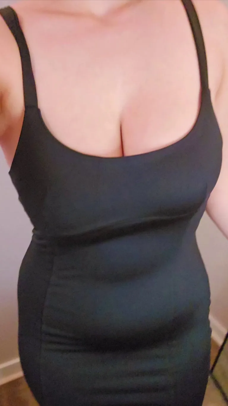 Ready to bust out of this dress!