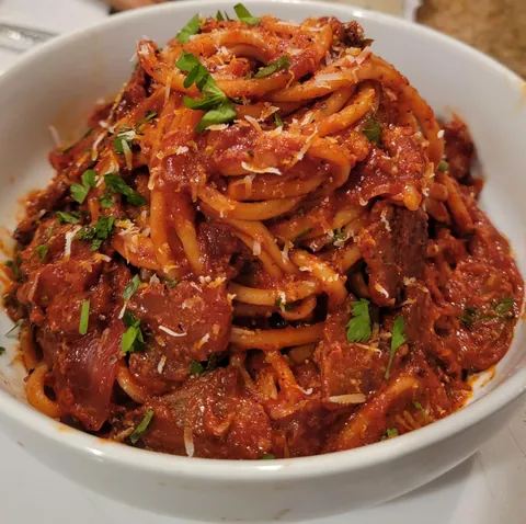 Homemade Bucatini all'Amatriciana