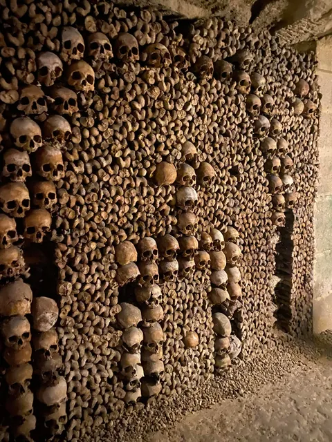The Parisian Catacombs (Taken by me) The Eerie Resting Place of 6 Million.