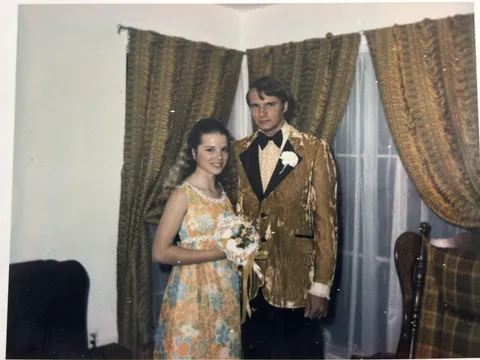 My mother going to prom in 1972