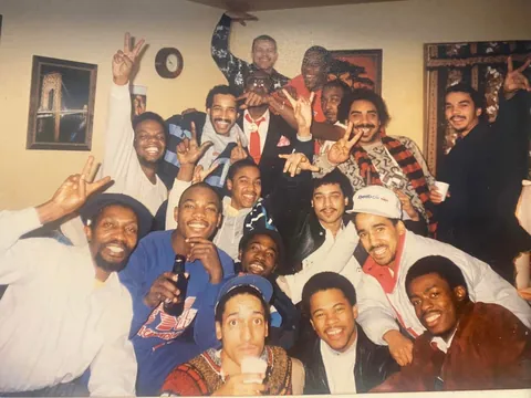 My dads birthday party in the 80s