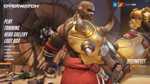 A few screenshots of the main menu screen in OW1