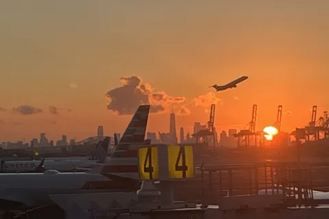 OC - This is the view I had from my gate at Newark one morning