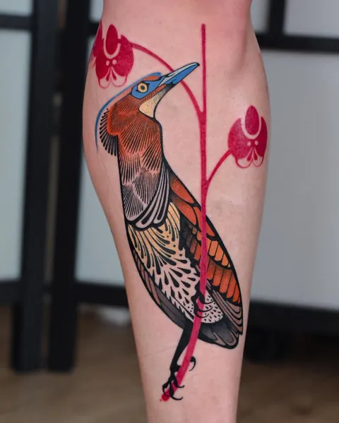 Malayan night heron by me, Max Murphy at Living Lore Tattoo in Ellicott City, MD