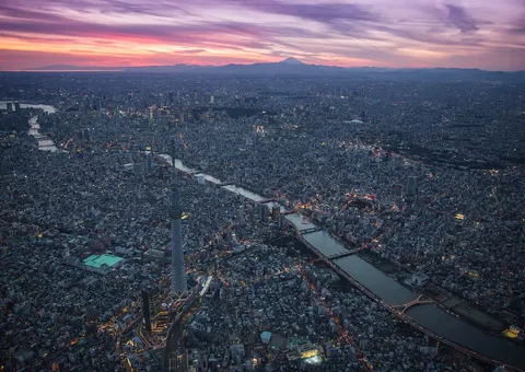 Aerial photo of Tokyo, Japan