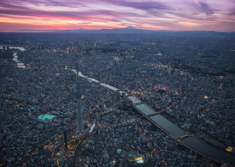 Aerial photo of Tokyo, Japan