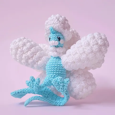 I crocheted Mega Altaria!