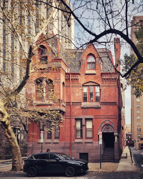 1875 Thomas Hockley House, a Victorian city house in designed by architect Frank Furness(1839 – 1912) in Philadelphia, Pennsylvania.
