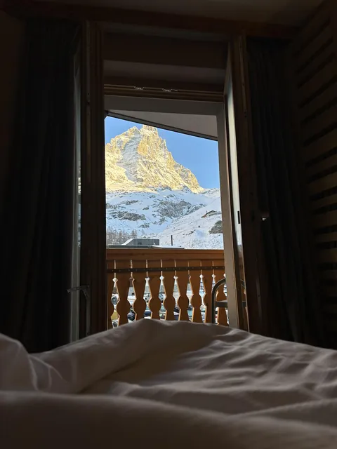 Alps view from my bed feels cozy