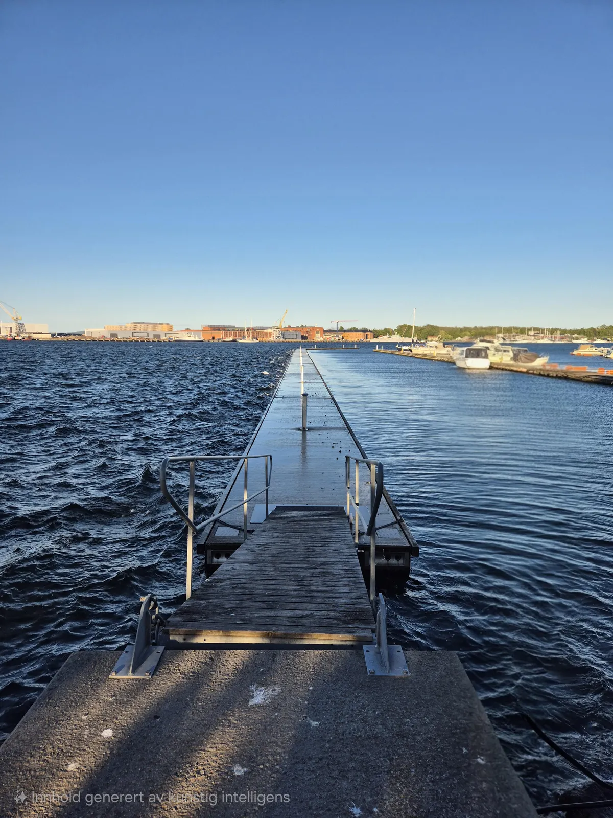 This small breakwater break the waves quite efficiently.