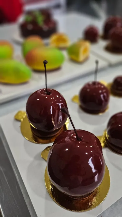 [Pro/chef] I took a mango and cherry entremet class