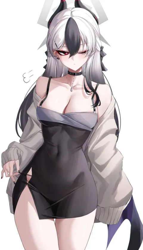 Onikata Kayoko Black &amp; detail Grey Dress [Blue Archive]