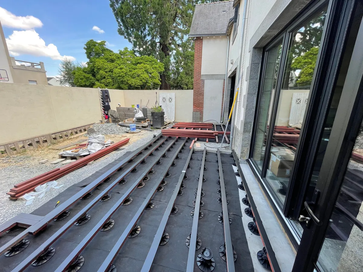 Wanted French doors and a beautiful deck, so I gave myself a task. Results after many, many weekends. 