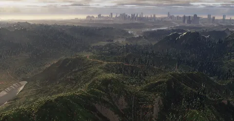 This city map is built in Minecraft.