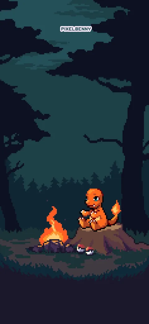 Charmander chilling in the woods