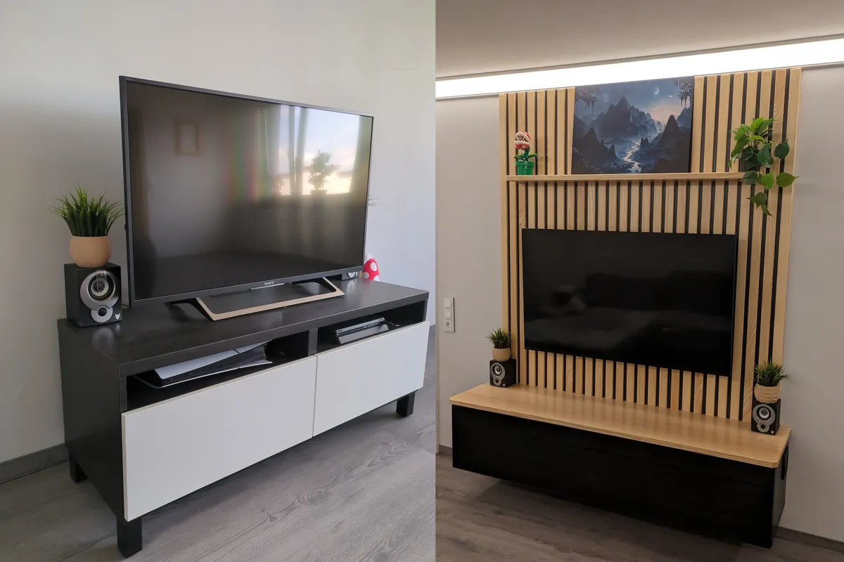 I made a TV-wall for my living-room